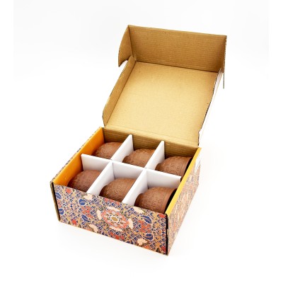 Набір із 6 піал 'Таньга' (світлий), 160мл в подарунковій коробці 