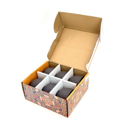 Набір із 6 піал 'Таньга' (темний), 160мл в подарунковій коробці 