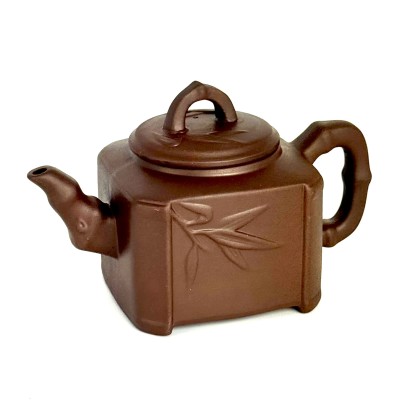 Чайник глиняний 'Гілка бамбуку', світлий, 450 мл