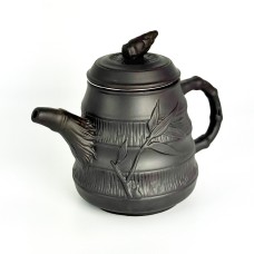 Чайник глиняний 'Бамбук', темний, 650 мл