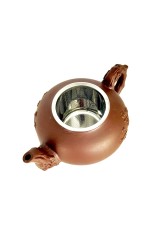 Чайник глиняний Мальва, світлий, 700 мл