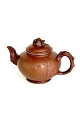 Чайник глиняний Мальва, світлий, 700 мл