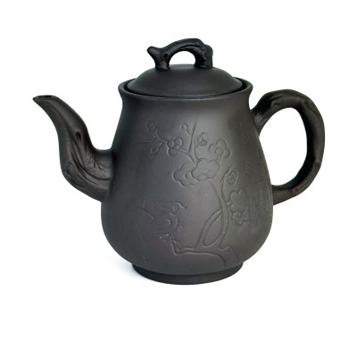 Чайник глиняний 'Пташка', світлий, 750 мл 