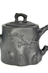 Чайник глиняний Пеньок, темний, 550 мл