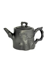 Чайник глиняний Пеньок, темний, 550 мл