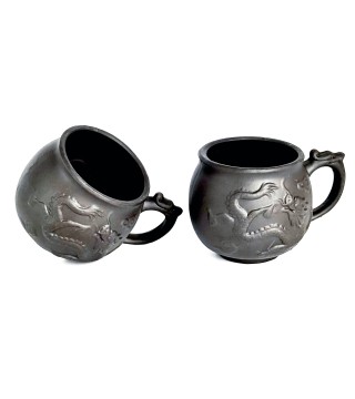 Набір з 2-х кружок 'Лун-дракон', темний, 200 мл 