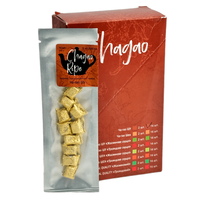 Коробка ча гао (смола пуеру) 'ШУ', cтік-пакет, 16 шт