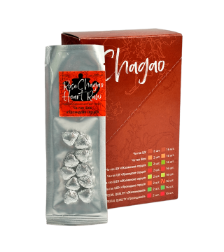 Коробка ча гао (смола пуеру) Шен 'Трояндове серце' cтік-пакет, 16 шт