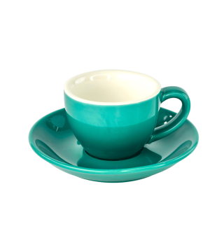 Набір 6 чашок з блюдцями 'Лейк-блу Саммер', 75 мл
