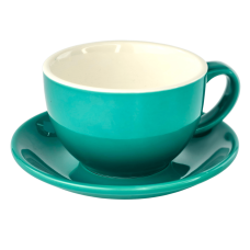 Набір 6 чашок з блюдцями 'Лейк-блу Саммер', 350 мл