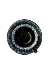 Набір 6 чашок з блюдцями 'Чорний сніг', 200 мл
