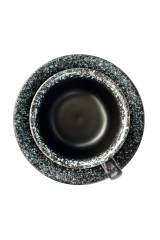 Набір 6 чашок з блюдцями 'Чорний сніг', 250 мл