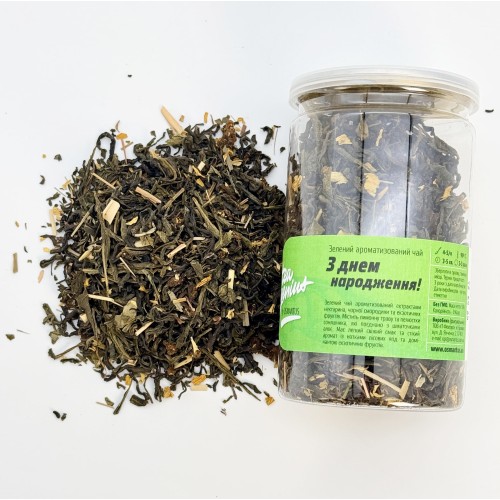 Чай в банці TM TEA GENIUS З днем народження (зелений чай), 100 г Чай в банці TM TEA GENIUS З днем народження (зелений чай), 100 г