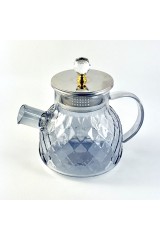 Чайник скляний 'Срібний ромбус', 800 мл