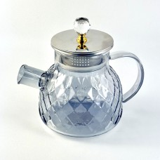 Чайник скляний 'Срібний ромбус', 800 мл  