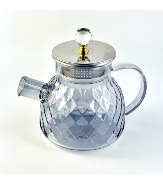 Чайник скляний 'Срібний ромбус', 800 мл  