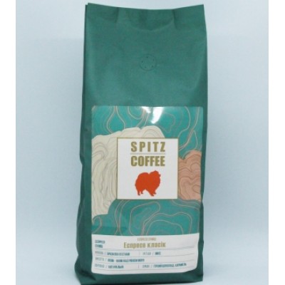 Кава смажена в зернах 'SPITZ COFFEE Еспресо Classic', 1 кг 